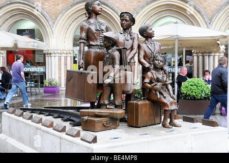 Children of the Kindertransport, Refugee Children Movement, monument, memorial, London, England, United Kingdom, Europe Stock Photo