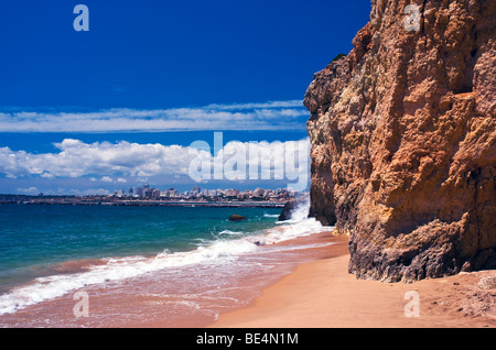 Portimao from Pintadinho Beach near Ferragudo, Portugal. Stock Photo