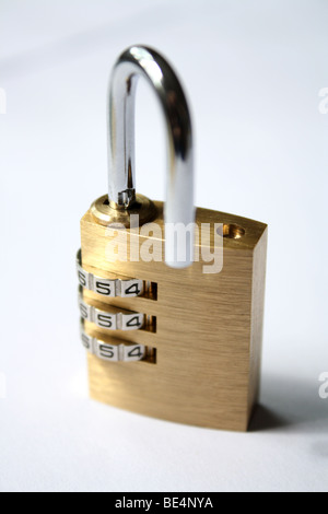 Padlock with cipher Stock Photo - Alamy