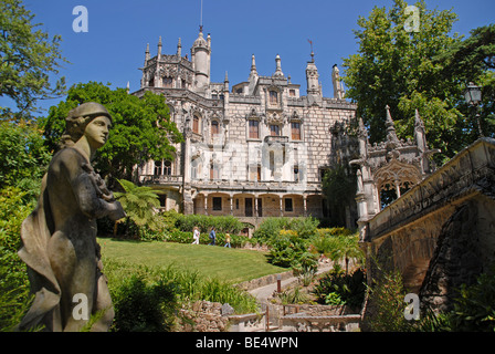 A view of the Palácio e Quinta da Regaleira in Sintra, Portugal. Stock Photo