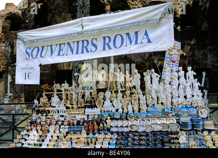 Souvenir stand, Rome, Lazio, Italy, Europe Stock Photo