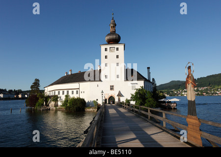 Seeschloss castle Ort in Gmunden, Traunsee lake, Salzkammergut, Upper Austria, Austria, Europe Stock Photo