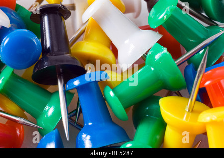many office pins background Stock Photo