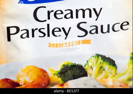 Packet of Schwartz Creamy Parsley Sauce Mix Stock Photo