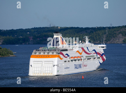 Tallink cruise ship in the archipelago, Stockholm, Sweden, Europe Stock Photo