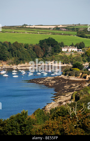 st,just in roseland creek on the river fal in cornwall, uk Stock Photo