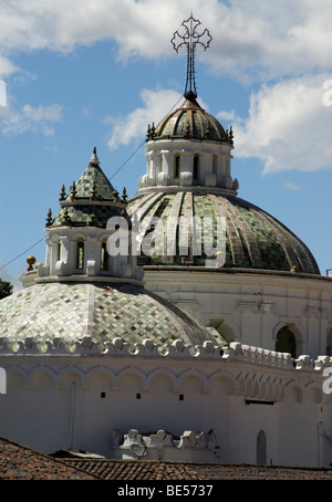 Ecuador. Quito. Historical Center. Domes of the Church of the Jesuits (XVII-XVIII century) Stock Photo