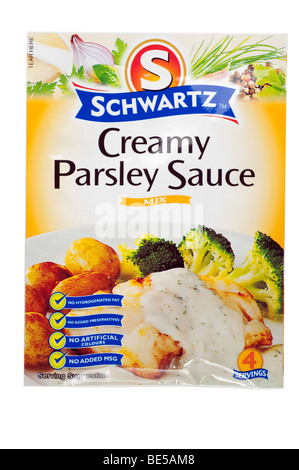 Packet of Schwartz Creamy 'Parsley Sauce' Mix Stock Photo