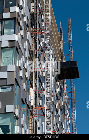images of the construction of the cube in birmingham, which is a new award winning mixed complex next to the mailbox birmingham Stock Photo