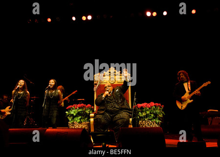 The US Soul, Rhythm and Blues singer Solomon Burke live in the hall of the Lucerne KKL in Lucerne, Switzerland, Europe Stock Photo