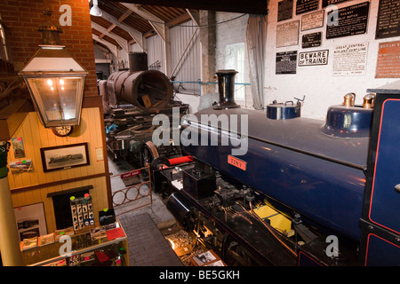 UK, England, Yorkshire, Keighley, Ingrow Loco Museum, Tiny 1949 locomotive Stock Photo