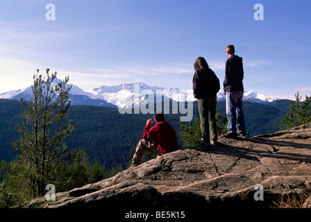 Tantalus Range (Coast Mountains), Mountain Viewpoint near Whistler and Squamish, BC, British Columbia, Canada, along Highway 99 Stock Photo