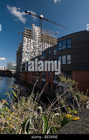 images of the construction of the cube in birmingham, which is a new award winning mixed complex next to the mailbox birmingham Stock Photo
