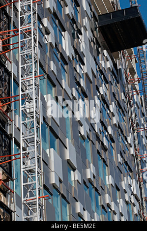 images of the construction of the cube in birmingham, which is a new award winning mixed complex next to the mailbox birmingham Stock Photo