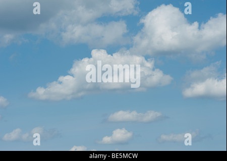 cumulus clouds in blue sky Stock Photo