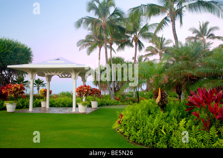 Gazebo at Grand Hyatt. Kauai, Hawaii. Stock Photo