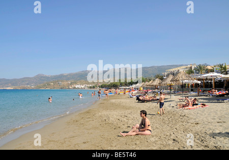 Beach in Sitia or Siteia, Eastern Crete, Crete, Greece, Europe Stock Photo