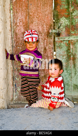 Cute Tajik children. Stock Photo