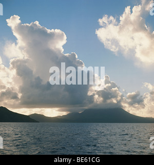 Cloudscape Nevis, Caribbean, West Indies Stock Photo