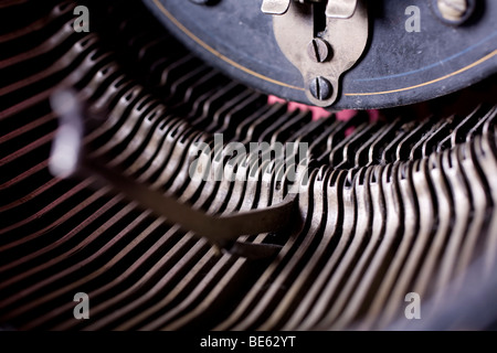 View of an old fashioned typewriter. Stock Photo