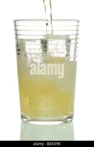 Drink in a glass with ice cubes Stock Photo