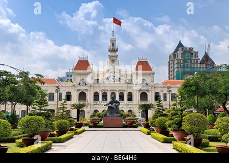 Historic town hall of Saigon, Ho Chi Minh City, Vietnam, Southeast Asia Stock Photo