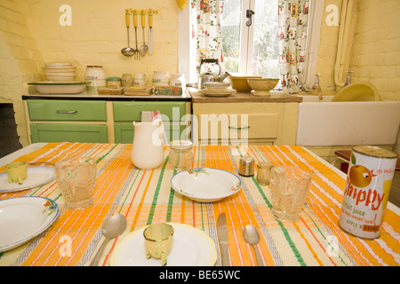 1950s Style Farmhouse Kitchen Stock Photo