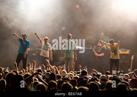 Blumentopf, German hiphop band, live at the soundcheck, Open Air