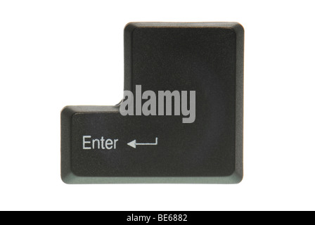 Enter key of a computer keyboard Stock Photo
