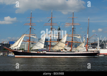 Large sailing ship Sedov in the port of Hamburg at the Hafengeburtstag, Harbour Birthday 2009, Hamburg, Germany, Europe Stock Photo