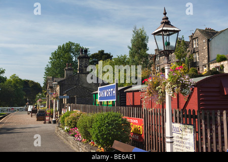 Keighley Railway station preserved in the traditional old steam railway ...