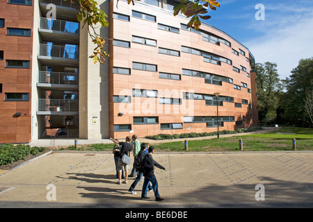 Student halls of residence, Freshers Week, the Vale Village, Edgbaston, University of Birmingham, UK. Stock Photo