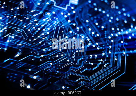 Circuit board conceptual background Stock Photo