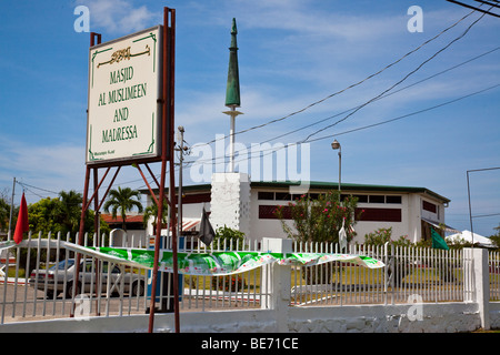 Masjid al Muslimeen and Madressa in Port of Spain Trinidad Stock Photo