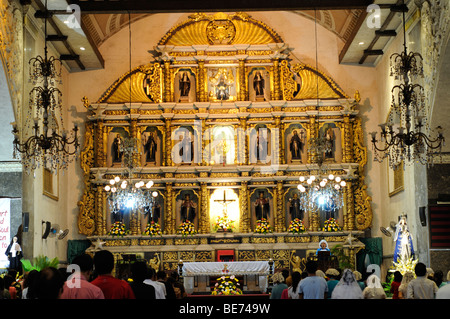 basilica minore del santo nino altar cebu city philippines Stock Photo