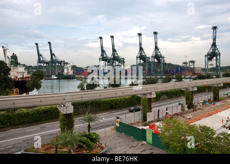 Container port, Singapore, Asia Stock Photo