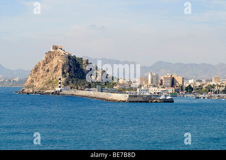 Harbor, Castillo San Juan, castle, Aguilas, Costa Calida, Murcia, Spain, Europe Stock Photo