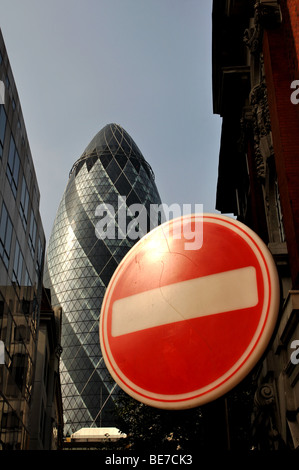 Street sign for St Mary Axe, EC3, in the City of london, England Stock ...