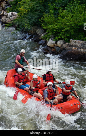 White Water Rafting on the Ocoee River in Polk County, Tennessee Stock Photo
