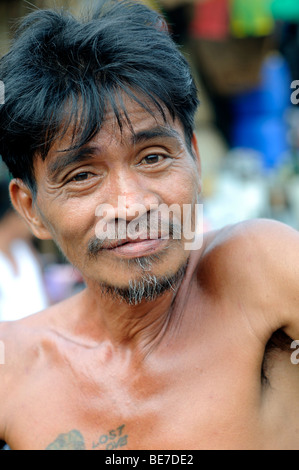 local character carbon market downtown cebu city philippines Stock Photo