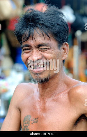 local character carbon market downtown cebu city philippines Stock Photo