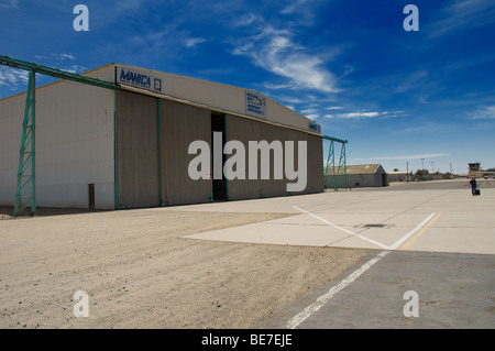 Walvis Bay airport hanger Stock Photo