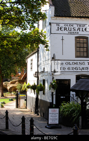 The 'Ye Olde Trip To Jerusalem' Pub in Nottingham Stock Photo