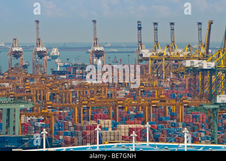 Container port, Singapore, Asia Stock Photo