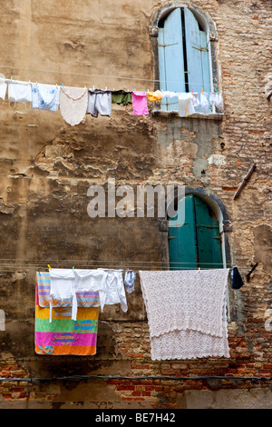 Drying the wash in Venice, Veneto, Italy Stock Photo