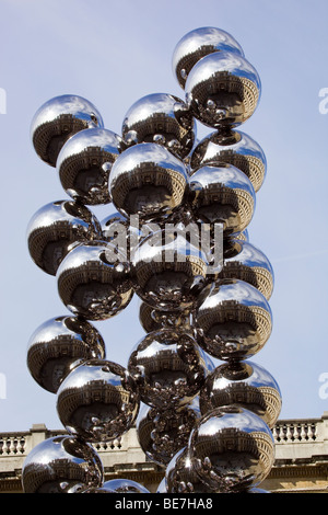 Anish Kapoor's sculpture, Tall Tree and the Eye, outside trhe ...