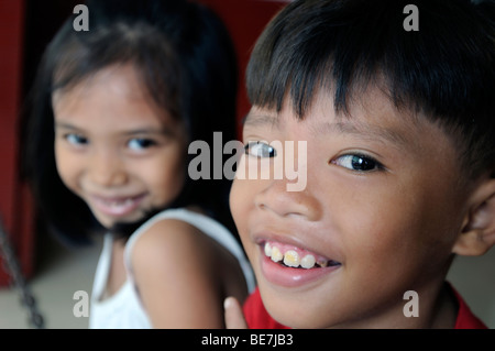 children tagbilaran bohol philippines Stock Photo