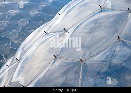 Close up of the biomes at the Eden Project in Cornwall, England. Stock Photo