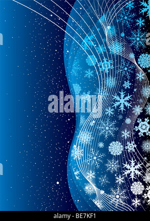 Decorative blue Christmas background with snowflake Stock Photo - Alamy