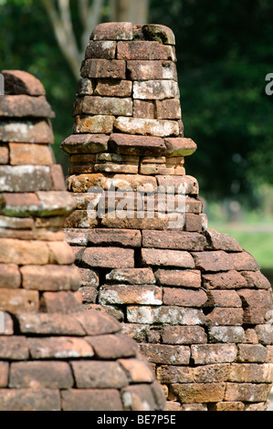 temple stupas muara jambi, jambi sumatra indonesia Stock Photo